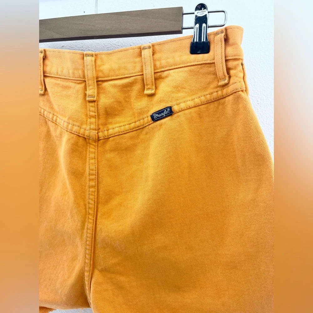 Vintage Orange Wrangler Cut Off Shorts - Picture 4 of 5